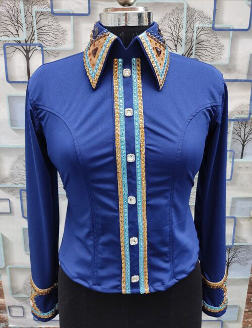 Violet-Blue Western Show Shirt