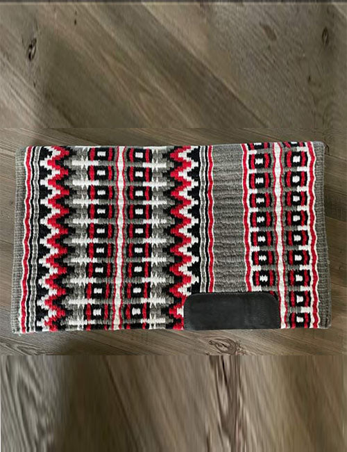 Red and Grey Western Show Pad / Saddle Blanket