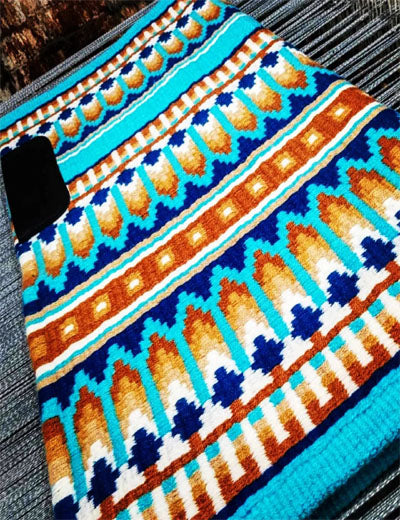 Turquoise Navy Western Show Pad