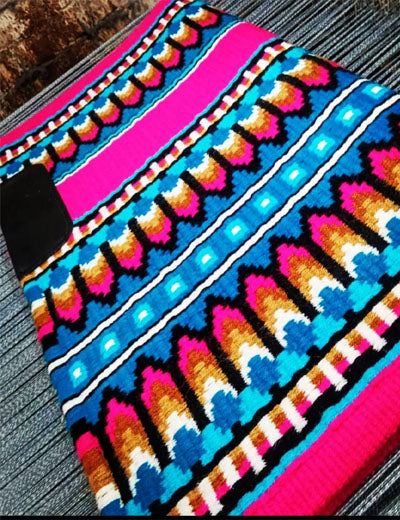 Hot Pink & Turquoise Southwestern Western Show Pad