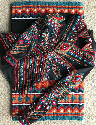 Luxury Crystal Show Jacket & Matching Saddle Pad